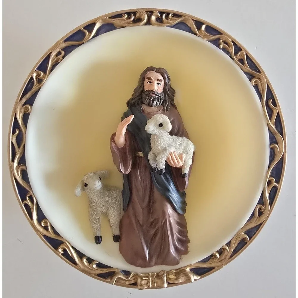 Jesus The Shepherd Handcrafted 6.25
